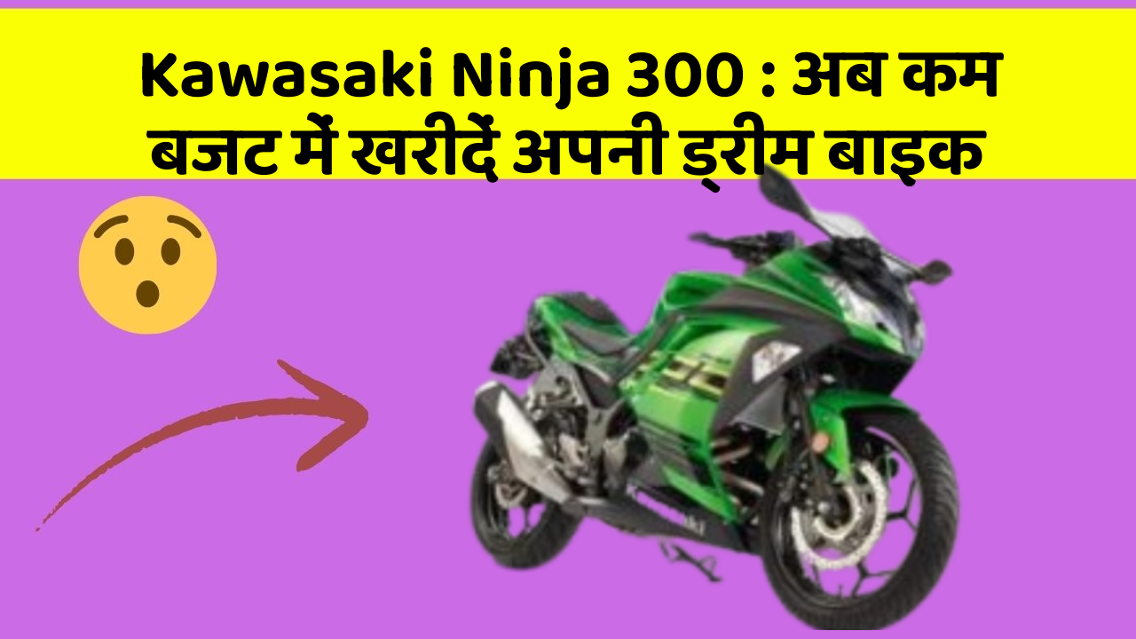Kawasaki Ninja 300: अब कम बजट में खरीदें अपनी ड्रीम बाइक